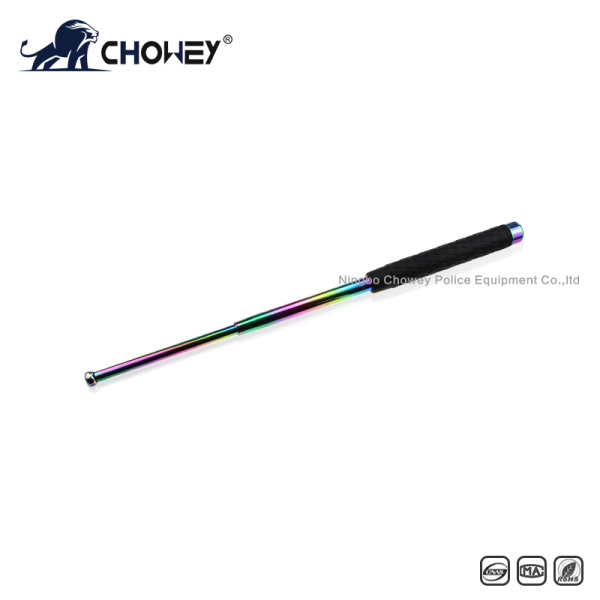 High-quality rubber handle steel anti riot expandable baton BT21C088 color